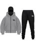 2025 New Double Hooded Sweatshirt DIY Unisex Autumn Winter Couple Zipper Hoodie Sweatpants Set_desvips.com