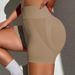 Women's Seamless Peach Smile Solid Color Yoga Shorts Breathable Sports Fitness Running Three Point Pants_desvips.com