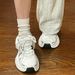 Dad Women's 2025 New Spring And Summer Breathable Mesh White Student Lightweight Casual Running Sports Shoes_desvips.com