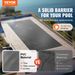 VEVOR 4x8m Rectangular Pool Cover, Waterproof Charcoal Color, Debris-Resistant Winter Cover, PVC Material, Easy Installation, Wide Application_desvips.com