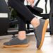 Men's Lace-Up Lightweight Breathable Mesh Leather Patchwork Casual Sports Shoes Comfortable Wide Palm Rubber Sole For_desvips.com