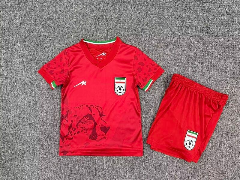 Iran Away 16-28 World Cup National Teams Collection Kids Short Sleeve Soccer Uniform Sets_desvips.com