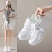 Ins Korean Version New Dad For Women 2025 Summer Student Sports Running Breathable Casual Shoes With A Height Increase_desvips.com