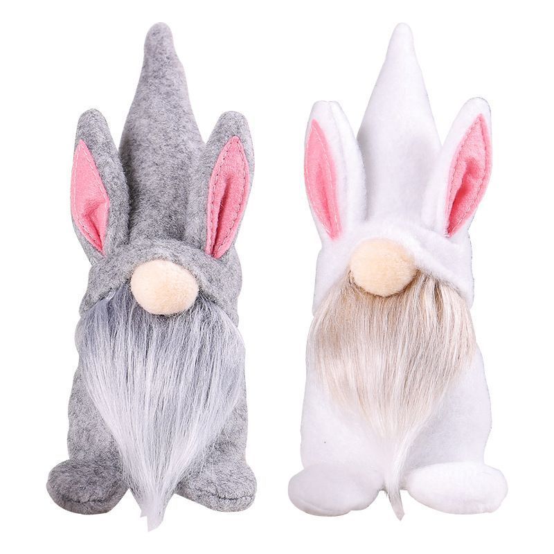 Easter Faceless Doll Decorations, Cute Bunny Figurine Ornaments, Party Atmosphere Props_desvips.com