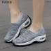 Slip-On Women Walking Shoes Orthopedic Diabetic Ladies Platform Mules Mesh Lightweight Slippers Wedge Female Sneaker_desvips.com