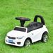 Porteur Enfants Voiture, Véhicule À Pousser Avec Coffre À Jouets, Klaxon, Phares Et Musique, 63,5 X 28 X 36 Cm, Blanc_desvips.com