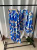 Women's Clothing new fashion printed bubble long-sleeved shirt lace-up wide-leg pants two-piece suit_desvips.com