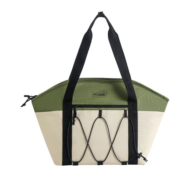 20L Large Capacity Portable Lunch Insulated Bag Fashionable Waterproof Outdoor Camping Refrigerated Lunch Box Bag_desvips.com