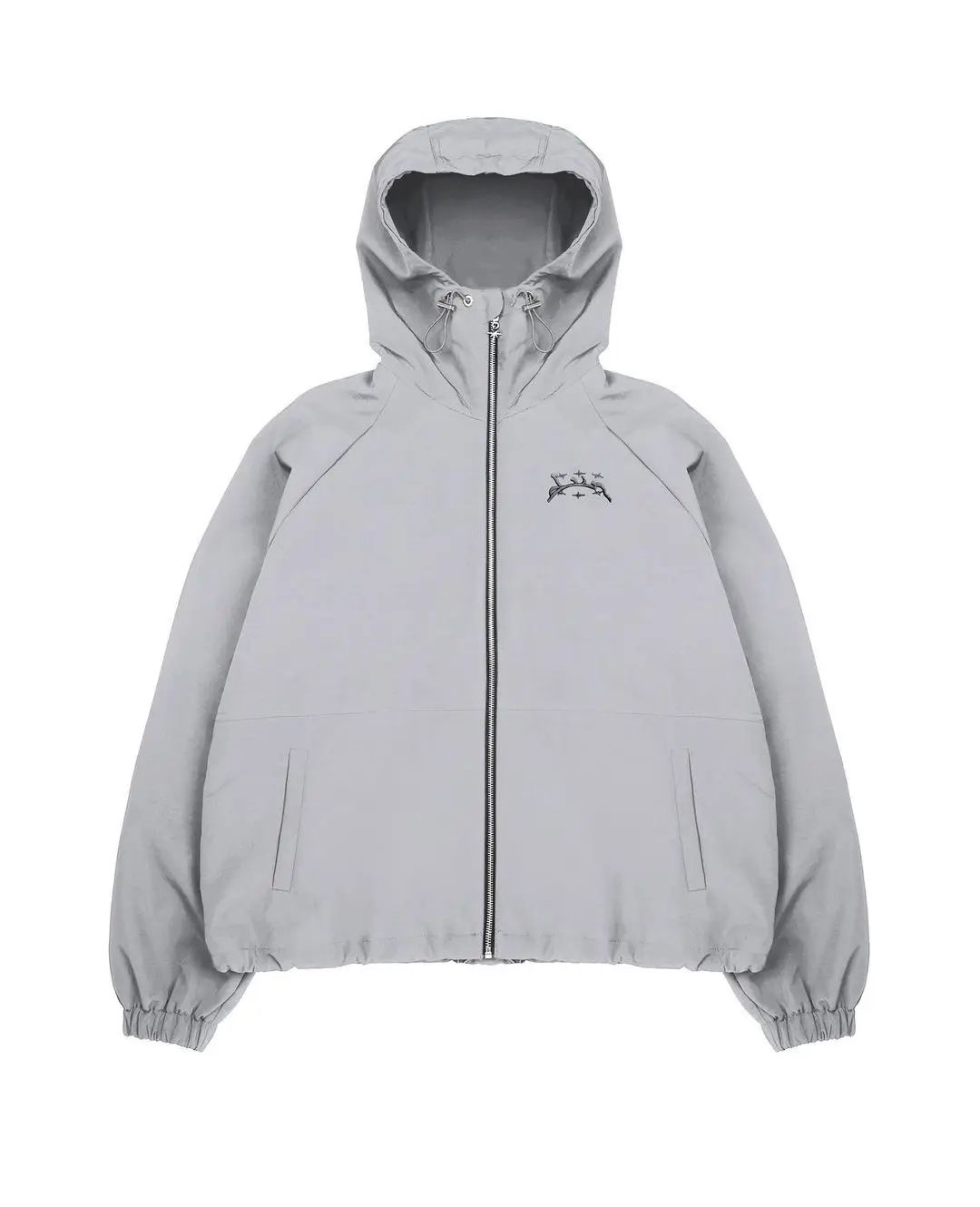Windbreaker Color Block Embroidery 2099#Windproof Jacket Zipper Hoodie_desvips.com