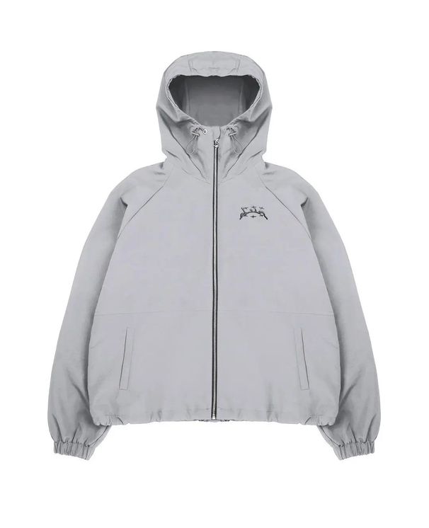 Windbreaker Color Block Embroidery 2099#Windproof Jacket Zipper Hoodie_desvips.com