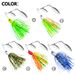 Metallic Sequin Beard Man Bait 10G 14G Tassel Spinnerbait Anti-Hook Bottom Bionic Fishing Lure_desvips.com