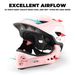 ROCKBROS Kids Helmet Children's Protective Helmet S/M 48-58cm With Detachable Chin Guard_desvips.com