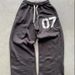 New American Street Style Washed Casual Fashion Printed Long Pants Elastic Waist Loose Unisex Trendy Brand Sweatpants_desvips.com