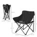 Campingstuhl Faltbarer Gartenstuhl Mit Seitentasche, Stahlbeine, Klappsessel Mit Tragetasche Für Pool, Strand, Oxford, Schwarz_desvips.com