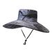 Summer Men's Outdoor 15cm Wide Brim Fishing Protection Hiking Sun Hat Foldable Snapback_desvips.com