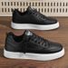Men's Street Fashion Skateboard Versatile Sport Casual Sneakers Youth College Style White Shoes_desvips.com