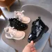 Toddler Girls Crocodile Pattern for Autumn Winter Fashion Children Shoes Cutefeet Kids Boy Boots Black Beige Size 21 -_desvips.com