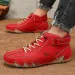 High Top Sports Men's Breathable Leather Casual Women's Fashionable Design Durable Rubber Shoes White_desvips.com