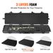 VEVOR Gun Hard Case With 3 Layers Of Protective Foam, Lockable, Waterproof & Rolling Long Gun Case, For 127 Cm Rifles Or Shotguns_desvips.com