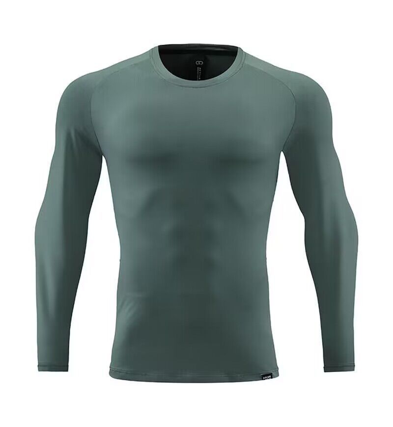 Men's Clothing Long-Sleeved Sports T-Shirt Running Quick-Drying Tights Fitness Breathable Training Outdoor Clothing Round Neck Sweatshirt_desvips.com