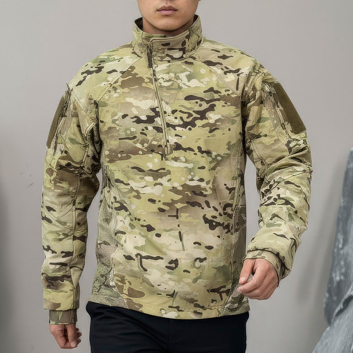 PeakGo Endurance ACE Thickened Long Sleeve Base Shirt Camouflage Cotton Jacket Men's Winter Cold-Proof Clothing_desvips.com