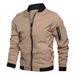 Spring Autumn Men's Bomber Casual Lightweight Jacket For Men Sports Windbreaker Zip Up Coat With Pockets Clothing_desvips.com