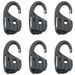 6PCS Black Nylon Stretch Rope Tightener Hooks With Self-Locking Mechanism For Adjustable Tensioning, Suitable For Outdoor Canopy, Rope, Fishing, And B_desvips.com