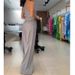 Women's clothing fashion temperament sleeveless hollow shirt high waist wide leg pants two-piece suit_desvips.com