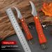 Red Pearwood Multifunctional Outdoor Portable Folding Knife, Mushroom Pocket Knife With Brush_desvips.com