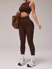 Women's Seamless Peach Hip Yoga Suit Tummy Control Slimming Running Sports Fitness Vest Pants_desvips.com