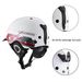 ROCKBROS Skihelm Winter Snowboardhelm Warm Helm Winddicht Motorrad 58-63cm Weiß_desvips.com