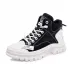 High Top Thick Sole Leather Board For Comfort Breathability Plush Insulation Fashion Versatile Casual Sports Shoes_desvips.com