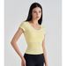 Comfortable Sports Short Sleeve Women's Skin-Friendly Barely-There Casual T-Shirt Yoga Wear High-End Waist-Slimming_desvips.com