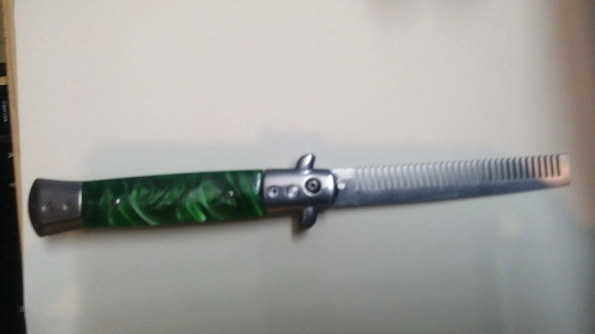 Comb Practice Stainless Steel Ornamental Knife No Edge Portable Reversible Outdoor Tool_desvips.com