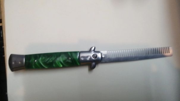 Comb Practice Stainless Steel Ornamental Knife No Edge Portable Reversible Outdoor Tool_desvips.com