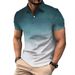 New Golf Short Sleeve Letter Printed Polo Solid Color 3D Graphic Three Button POLO Shirt_desvips.com