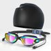 Hd Adult Swimming Goggles Myopic Men Waterproof Anti-fog Glasses Women Swimming Cap Set Professional Swimming Equipment_desvips.com