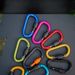 High-quality No. 8 Thickened Colorful D-shaped Carabiner With Lock, Safety Spring Buckle, Quick-release Screw Cap,_desvips.com