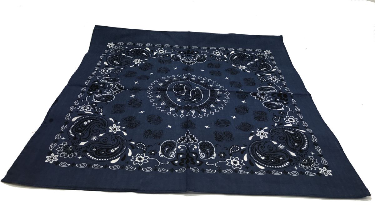 Factory direct sales 54cm pure cotton cashew flower square scarf outdoor sports hiphop trendy cotton headscarf in stock_desvips.com