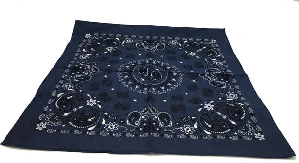 Factory direct sales 54cm pure cotton cashew flower square scarf outdoor sports hiphop trendy cotton headscarf in stock_desvips.com