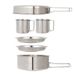 6-Piece Stainless Steel Camping Cookware Set Portable Outdoor Cooking Kit For 3-4 People - Includes Pots Pans & Bowls_desvips.com
