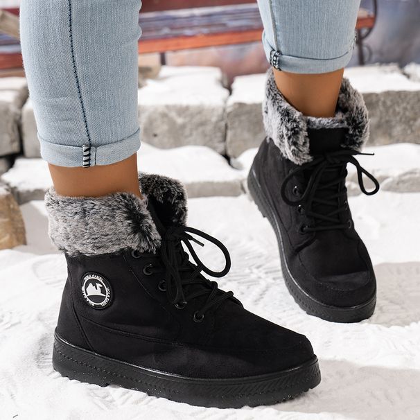 Women's Winter Snow Boots - Fleece Lined Ankle Boots With Non-Slip Sole, Warm & Comfortable For Cold Weather_desvips.com