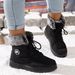 Women's Winter Snow Boots - Fleece Lined Ankle Boots With Non-Slip Sole, Warm & Comfortable For Cold Weather_desvips.com