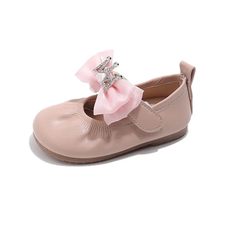 Girls Flats 2025 Fashion Infant Bow Little Kids Soft Sole Pleated Casual Shoes Cutefeet for Toddler Party Wedding Sizes_desvips.com