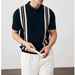 Contrast Color Short Sleeved Polo Shirt For Men In Summer, High End Slim Fit, Business Casual, Ice Silk Half Sleeved Knitted Lapel T Shirt_desvips.com