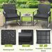 Murago Outdoor 3-Piece Wicker Bistro Set Patio Conversation Set_desvips.com