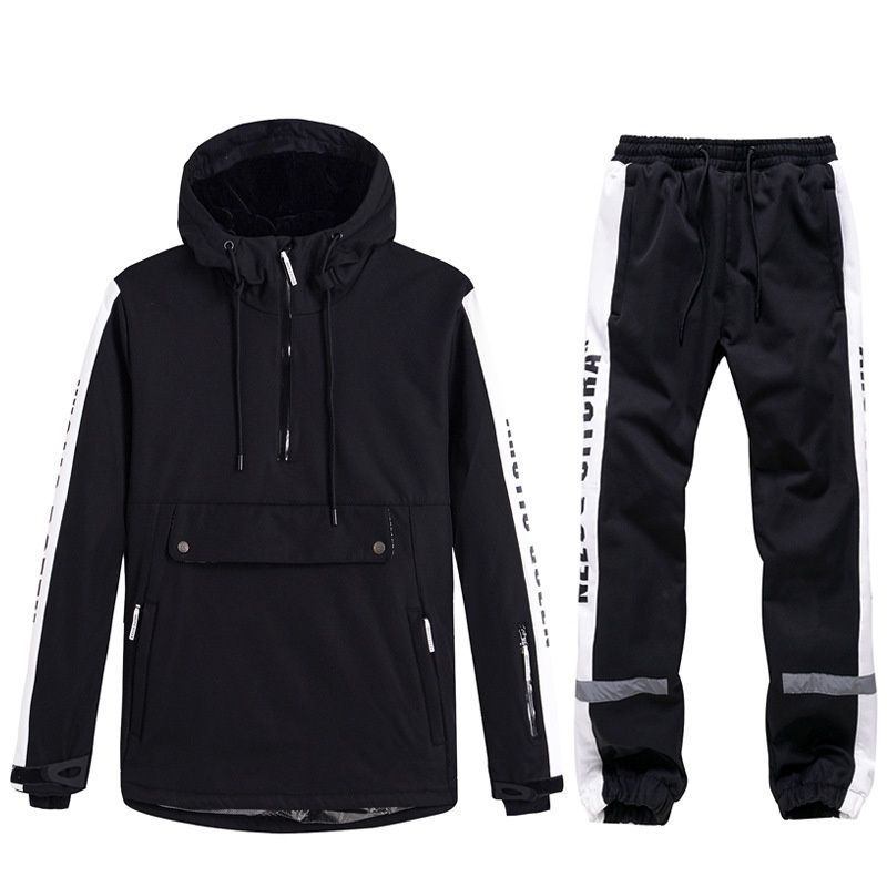 001 For Women And Men Couples Snowboard Jacket Warm Thickened Ski Suit Hoodie Set_desvips.com
