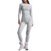 Autumn Winter Outdoor Sports Skiing Functional Underwear Women Sweat-Wicking Warm Compression Tight-Fitting_desvips.com
