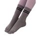 Women's Non-Slip Yoga Socks Professional Five-Finger Design For Fitness Running Pilates Mid-Calf Jump Rope Pressure Socks_desvips.com