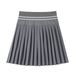 New High-Waisted Ribbed Fitness Skirt Outdoor Sports Anti-Exposure Running Badminton Quick-Dry Plus Size Tennis_desvips.com